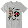 This Queen Makes 50 Look Fabulous Leopard T-Shirt, 50th Birthday Ideas Cotton Shirt