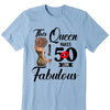 This Queen Makes 50 Look Fabulous Leopard T-Shirt, 50th Birthday Ideas Cotton Shirt