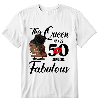 This Queen Makes 50 Look Fabulous, 50th Birthday Gift For Women, Birthday Party Shirts, Birthday Shirts for Women, 50th Birthday Shirt