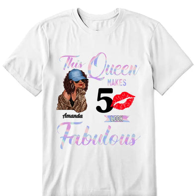 Custom 50th Birthday Shirt For Women, 50 Years Old Birthday Shirt, Personalized Birthday Gift, Stepping Into My 50th Birthday Like A Queen