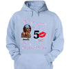 Custom 50th Birthday Shirt For Women, 50 Years Old Birthday Shirt, Personalized Birthday Gift, Stepping Into My 50th Birthday Like A Queen
