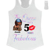 Custom 50th Birthday Shirt For Women, 50 Years Old Birthday Shirt, Personalized Birthday Gift, Stepping Into My 50th Birthday Like A Queen