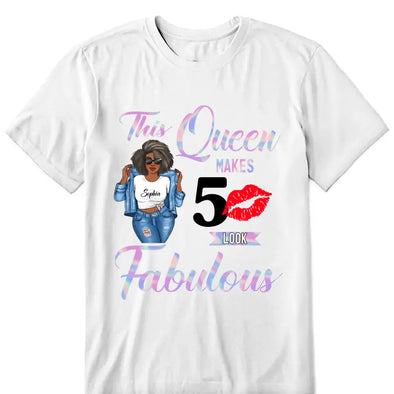 50th Birthday Gift For Women | This Queen Makes 50 Look Fabulous T-Shirt | 50th Birthday Shirt For Her