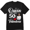This Queen Makes 50 Look Fabulous 50th Birthday Shirt,50th Birthday Shirt Fifty and Fabulous Shirt 50 Birthday Shirt 50 and Fabulous Birthday Shirts for Women Birthday Crew Shirts Custom Shirt