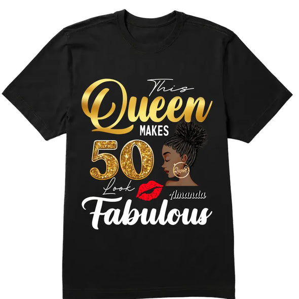 50th Birthday Shirt for Women, 50 and Fabulous Shirt, 50th Birthday Gift, Birthday Party Shirt, Birthday Girl Shirt, Birthday Queen Shirt