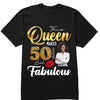Custom 50th Birthday Shirt For Women, 50 Years Old Birthday Shirt, Personalized Birthday Gift, Stepping Into My 50th Birthday Like A Queen