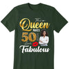 Custom 50th Birthday Shirt For Women, 50 Years Old Birthday Shirt, Personalized Birthday Gift, Stepping Into My 50th Birthday Like A Queen