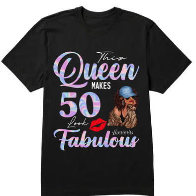 Personalized A Queen Was Born Happy Birthday To Me Women, Birthday T Shirts, Custom Name Custom Date Birthday Shirt, Birthday Gift Shirt