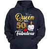 Custom 50th Birthday Shirt For Women, 50 Years Old Birthday Shirt, Personalized Birthday Gift, Stepping Into My 50th Birthday Like A Queen