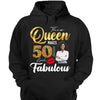 Custom 50th Birthday Shirt For Women, 50 Years Old Birthday Shirt, Personalized Birthday Gift, Stepping Into My 50th Birthday Like A Queen