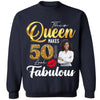 Custom 50th Birthday Shirt For Women, 50 Years Old Birthday Shirt, Personalized Birthday Gift, Stepping Into My 50th Birthday Like A Queen