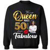 Custom 50th Birthday Shirt For Women, 50 Years Old Birthday Shirt, Personalized Birthday Gift, Stepping Into My 50th Birthday Like A Queen