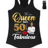 Custom 50th Birthday Shirt For Women, 50 Years Old Birthday Shirt, Personalized Birthday Gift, Stepping Into My 50th Birthday Like A Queen