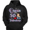 Custom 50th Birthday Shirt For Women, 50 Years Old Birthday Shirt, Personalized Birthday Gift, Stepping Into My 50th Birthday Like A Queen