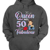 Custom 50th Birthday Shirt For Women, 50 Years Old Birthday Shirt, Personalized Birthday Gift, Stepping Into My 50th Birthday Like A Queen