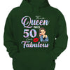 Custom 50th Birthday Shirt For Women, 50 Years Old Birthday Shirt, Personalized Birthday Gift, Stepping Into My 50th Birthday Like A Queen
