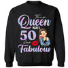 Custom 50th Birthday Shirt For Women, 50 Years Old Birthday Shirt, Personalized Birthday Gift, Stepping Into My 50th Birthday Like A Queen