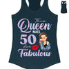 Custom 50th Birthday Shirt For Women, 50 Years Old Birthday Shirt, Personalized Birthday Gift, Stepping Into My 50th Birthday Like A Queen