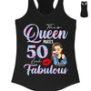 Custom 50th Birthday Shirt For Women, 50 Years Old Birthday Shirt, Personalized Birthday Gift, Stepping Into My 50th Birthday Like A Queen