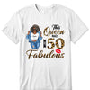 This Queen makes 50 look Fabulous 50th Birthday T-Shirt, Personalized A Queen Was Born Birthday Women, Birthday T Shirts, Custom Name Custom Date Birthday Shirt