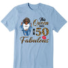 This Queen makes 50 look Fabulous 50th Birthday T-Shirt, Personalized A Queen Was Born Birthday Women, Birthday T Shirts, Custom Name Custom Date Birthday Shirt