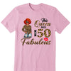 This Queen makes 50 look Fabulous 50th Birthday T-Shirt, Personalized A Queen Was Born Birthday Women, Birthday T Shirts, Custom Name Custom Date Birthday Shirt