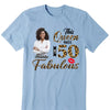 This Queen makes 50 look Fabulous 50th Birthday T-Shirt, Personalized A Queen Was Born Birthday Women, Birthday T Shirts, Custom Name Custom Date Birthday Shirt