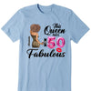 This Queen makes 50 look Fabulous 50th Birthday T-Shirt, Personalized A Queen Was Born Birthday Women, Birthday T Shirts, Custom Name Custom Date Birthday Shirt