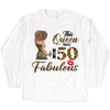 This Queen makes 50 look Fabulous 50th Birthday T-Shirt, Personalized A Queen Was Born Birthday Women, Birthday T Shirts, Custom Name Custom Date Birthday Shirt
