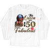 This Queen makes 50 look Fabulous 50th Birthday T-Shirt, Personalized A Queen Was Born Birthday Women, Birthday T Shirts, Custom Name Custom Date Birthday Shirt
