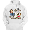 This Queen makes 50 look Fabulous 50th Birthday T-Shirt, Personalized A Queen Was Born Birthday Women, Birthday T Shirts, Custom Name Custom Date Birthday Shirt