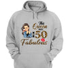 This Queen makes 50 look Fabulous 50th Birthday T-Shirt, Personalized A Queen Was Born Birthday Women, Birthday T Shirts, Custom Name Custom Date Birthday Shirt
