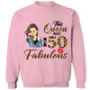 This Queen makes 50 look Fabulous 50th Birthday T-Shirt, Personalized A Queen Was Born Birthday Women, Birthday T Shirts, Custom Name Custom Date Birthday Shirt