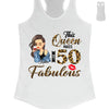 This Queen makes 50 look Fabulous 50th Birthday T-Shirt, Personalized A Queen Was Born Birthday Women, Birthday T Shirts, Custom Name Custom Date Birthday Shirt