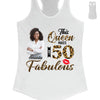 This Queen makes 50 look Fabulous 50th Birthday T-Shirt, Personalized A Queen Was Born Birthday Women, Birthday T Shirts, Custom Name Custom Date Birthday Shirt