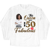 This Queen makes 50 look Fabulous 50th Birthday T-Shirt, Personalized A Queen Was Born Birthday Women, Birthday T Shirts, Custom Name Custom Date Birthday Shirt