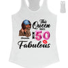 This Queen makes 50 look Fabulous 50th Birthday T-Shirt, Personalized A Queen Was Born Birthday Women, Birthday T Shirts, Custom Name Custom Date Birthday Shirt