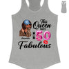 This Queen makes 50 look Fabulous 50th Birthday T-Shirt, Personalized A Queen Was Born Birthday Women, Birthday T Shirts, Custom Name Custom Date Birthday Shirt