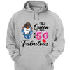 This Queen makes 50 look Fabulous 50th Birthday T-Shirt, Personalized A Queen Was Born Birthday Women, Birthday T Shirts, Custom Name Custom Date Birthday Shirt
