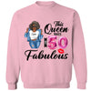 This Queen makes 50 look Fabulous 50th Birthday T-Shirt, Personalized A Queen Was Born Birthday Women, Birthday T Shirts, Custom Name Custom Date Birthday Shirt