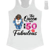 This Queen makes 50 look Fabulous 50th Birthday T-Shirt, Personalized A Queen Was Born Birthday Women, Birthday T Shirts, Custom Name Custom Date Birthday Shirt