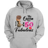 This Queen makes 50 look Fabulous 50th Birthday T-Shirt, Personalized A Queen Was Born Birthday Women, Birthday T Shirts, Custom Name Custom Date Birthday Shirt