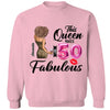 This Queen makes 50 look Fabulous 50th Birthday T-Shirt, Personalized A Queen Was Born Birthday Women, Birthday T Shirts, Custom Name Custom Date Birthday Shirt