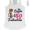 This Queen makes 50 look Fabulous 50th Birthday T-Shirt, Personalized A Queen Was Born Birthday Women, Birthday T Shirts, Custom Name Custom Date Birthday Shirt