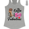 This Queen makes 50 look Fabulous 50th Birthday T-Shirt, Personalized A Queen Was Born Birthday Women, Birthday T Shirts, Custom Name Custom Date Birthday Shirt
