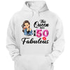 This Queen makes 50 look Fabulous 50th Birthday T-Shirt, Personalized A Queen Was Born Birthday Women, Birthday T Shirts, Custom Name Custom Date Birthday Shirt