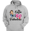 This Queen makes 50 look Fabulous 50th Birthday T-Shirt, Personalized A Queen Was Born Birthday Women, Birthday T Shirts, Custom Name Custom Date Birthday Shirt