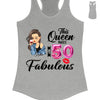 This Queen makes 50 look Fabulous 50th Birthday T-Shirt, Personalized A Queen Was Born Birthday Women, Birthday T Shirts, Custom Name Custom Date Birthday Shirt