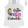This Queen makes 50 look Fabulous 50th Birthday T-Shirt, Personalized A Queen Was Born Birthday Women, Birthday T Shirts, Custom Name Custom Date Birthday Shirt