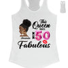 This Queen makes 50 look Fabulous 50th Birthday T-Shirt, Personalized A Queen Was Born Birthday Women, Birthday T Shirts, Custom Name Custom Date Birthday Shirt